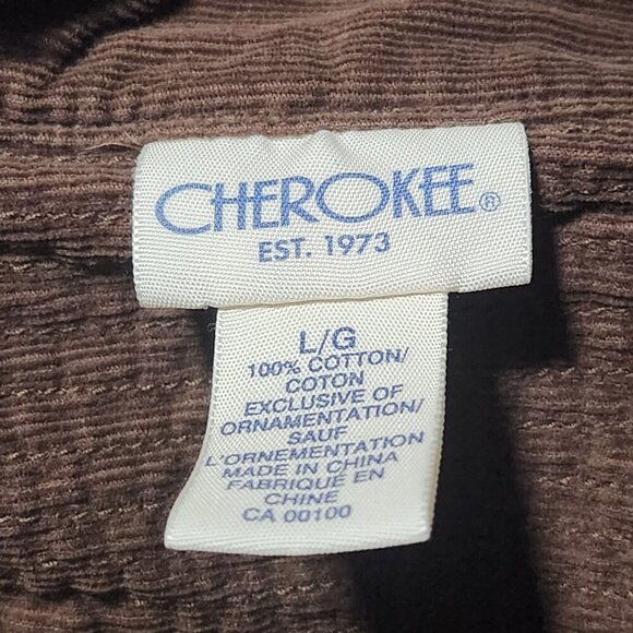 Vintage 90s preppy Cherokee military brown corduroy jacket with gold buttons - Picture 10 of 15